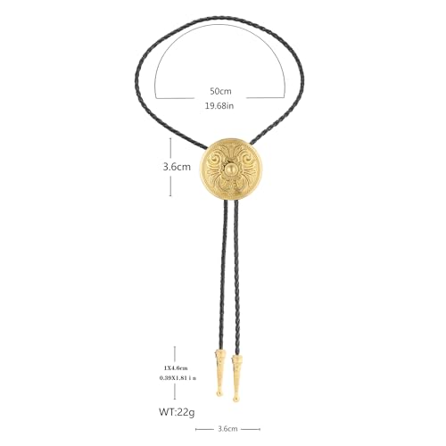 Image of GelConnie Floral Bolo Tie for Men Womens Bolo Tie Necklace Native American Black Men's Bolo Ties Western Cowboy Bolero Ties