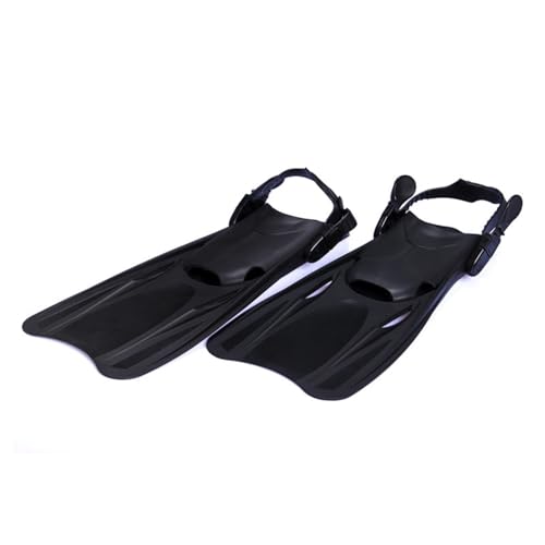 ENEN Aletas de Natación Cortas Ajustables para Piscina, Talla 30-46 Aletas de Entrenamiento Silicona para Niños et Adulto Unisex para Piscina, Snorkel, Entrenamiento (L(39-43),F03 Negro)