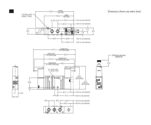 Distributeur tiroir 4 voies piloté 411A vanne pneumatique industrielle - 5