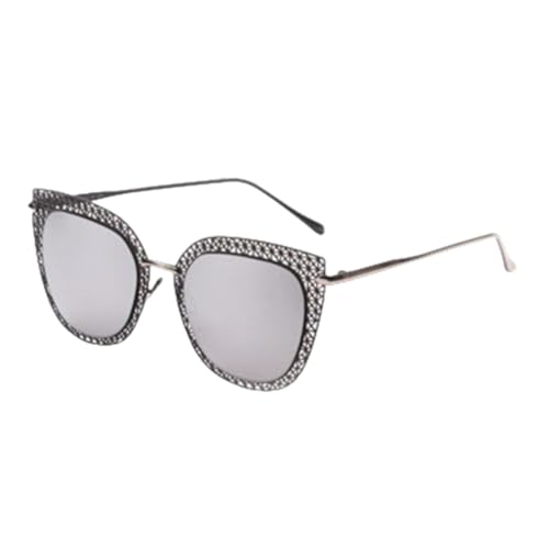 Lunettes de soleil vintage sans monture avec finition métallique premium