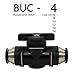 BUC Pneumatic Quick Coupling - Push to Connect Air Fitting for Compressor & Industrial Machinery(BUC 4MM(30 PCS))