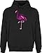 Vogel Zubehör Vögel Deko - Flamingo - Just Fabulous - 5XL - Schwarz - Tier - JH001 - Herren Hoodie und Kapuzenpullover für Männer