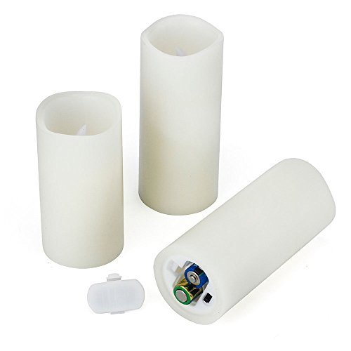 Hanzim T9 Flameless Flickering Battery Operated Candles 4 Inch 5 Inch 6 Inch 7 Inch 8 Inch 9 Inch Set Of 9 Ivory Real Wax Pillar Led Candles With 10-Key Remote And Cycling 24 Hours Timer thumb #5