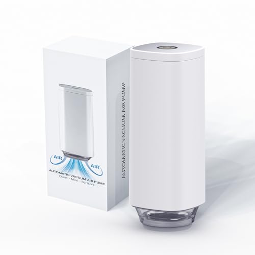 真空シーラー機 64Kpa吸引力 ミニ自動食品真空ポンプ 強力吸引力 電池式...