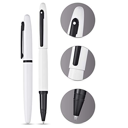 Roller Sheaffer VFM blanc écriture fluide sans bavure pour gaucher et droitier