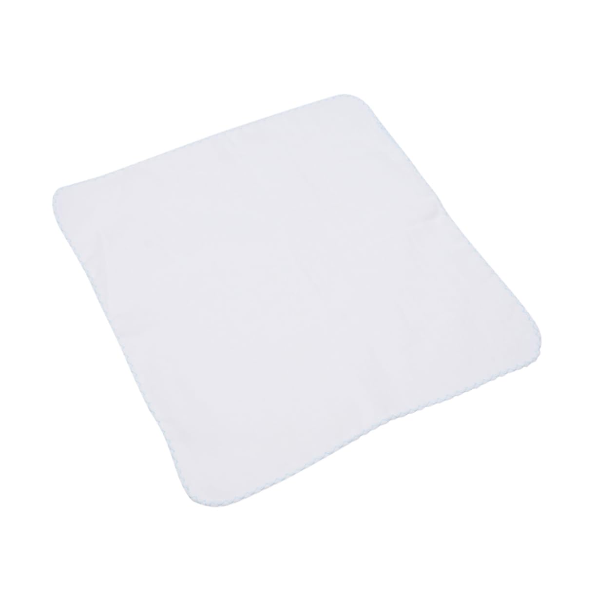 Beavorty 10pcs Double Layer Cotton Gauze Handkerchiefs Soft Makeup Towels for Blue Trim for Drooling and Gentle Skin Cleaning