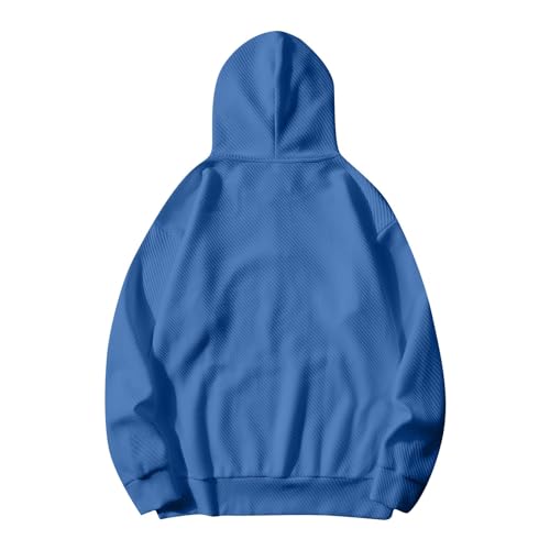 Mens Hoodies Drawstring Hooded Collar Casual Sweatshirt Jacquard Textured Long Sleeve Sweatshirts with Pocket3