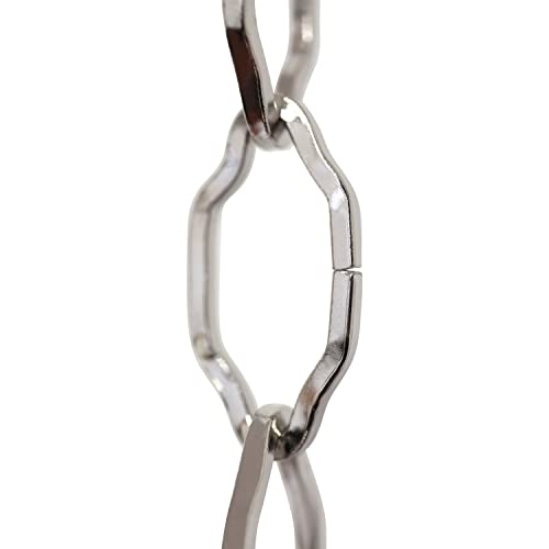 Image of RCH Hardware CH-S57-30-PN Steel Chandelier Chain, Polished Nickel (1 Foot)