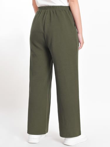 Women's Petite Length Lounge Pants Wide Leg with Pockets2