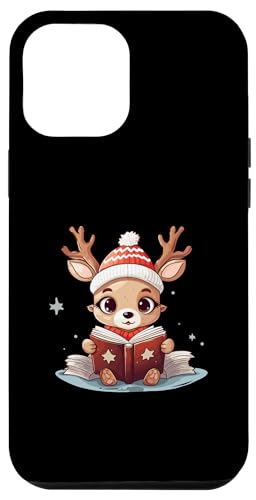 iPhone 14 Plus Raindeer Reading Book Christmas Case