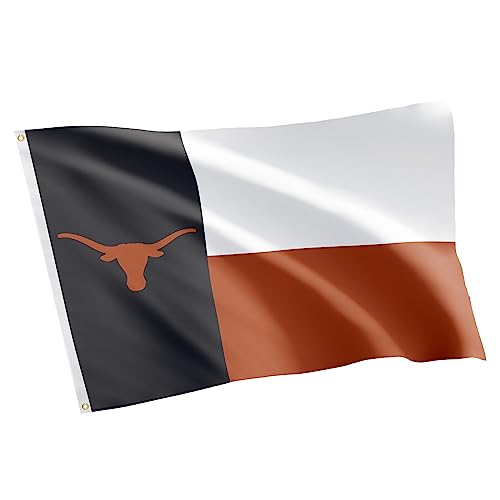 Desert Cactus University of Texas UT Flag - 3 x 5 Feet Longhorns Flag Indoor/Outdoor Durable Fabric 100% Polyester Design (Style Y)