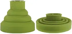 Difusor de Cachos, Difusor Cabelo com Definidor em Silicone Retrátil, com Boca Flexível Profissional, Fácil de Transportar(1 x Verde)