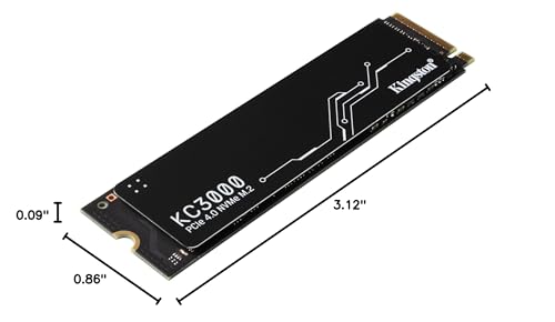 Image of Kingston 512 GB KC3000 PCIe 4.0 NVMe M.2 SSD - High-Performance Storage for Desktop and Laptop PCs -SKC3000S /512G