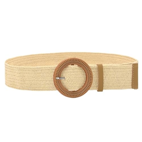 Braided Round Plastic Buckle Vintage Decorative Dress Knitted Belt for fashion