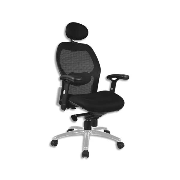 NOWY STYL Fauteuil Tempo Dossier résille Assise Mesh Noir, mécanisme basculant décalé, accoudoirs réglables