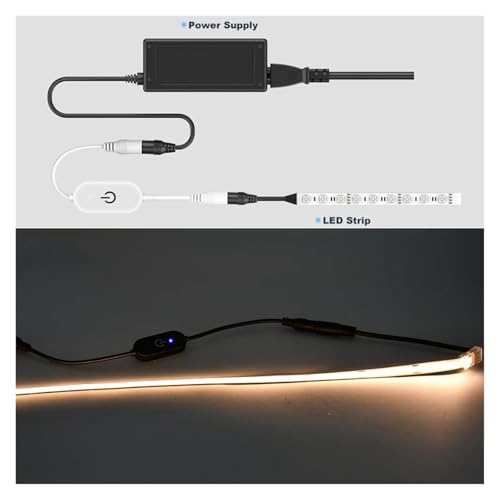Luz LED regulable para armarios con sensor táctil inteligente negro 4