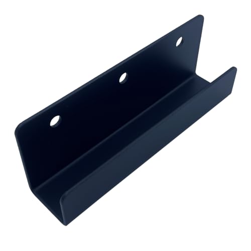 Image of 4 PCS Black Steel Wall Tile Bracket, Ladder Hanger for Wall Mount, U Bracket, Billboard Hook, Thickness 2 mm, Slot Width 25mm