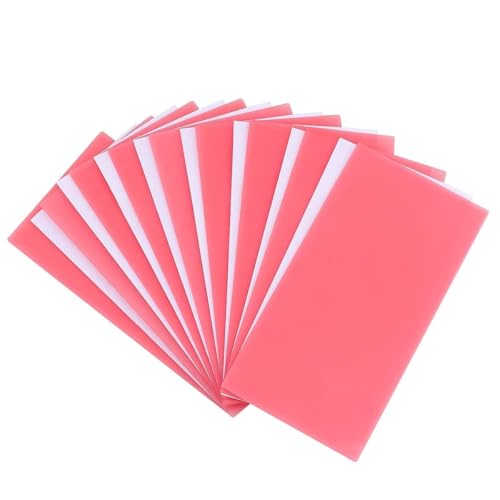 Dental Wax Sheets 20pcs, Cannot be Used for dentures Base Plate Wax for Dentist or Jewelry, Red/Pink, 1.3mm Casting Modeling Wax Sheets Non Shrink Nylon Thin