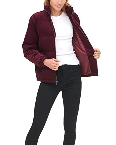 Levi's Women's Zoe Puffer Jacket (Standard & Plus Sizes), Burgundy Corduroy, X-Small #TOP3