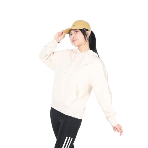 adidas(アディダス) W ESS+ 3ST スウェットフーディ ワンダーホワイト S