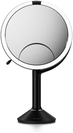 simplehuman Sensor Mirror Trio, 1X 5X 10X Magnification, Round Re...