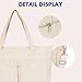 Tote Bag for Women, Lightweight Puffy Tote Bag Quilted Handbag Shoulder Bag for Travel, Work, Gym, Beige