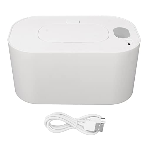 Calentador de Toallitas Carga USB Gran Capacidad Termostato de Calentamiento Rápido y Uniforme Estuche de Toallitas Calientes Ajuste de Temperatura para Uso en Viajes en el Hogar