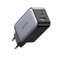 UGREEN Nexode 65W Caricatore USB C Ricarica Rapida di 3 Porte Alimentatore Compatibile con iPhone...