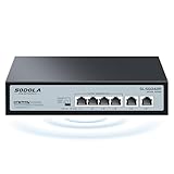 SODOLA Switch PoE 4 Ports Gigabit avec 2 Liaisons Montantes, 65W pour Tous Les Ports PoE, Boitier Métal, Plug and Play, Conception silencieuse