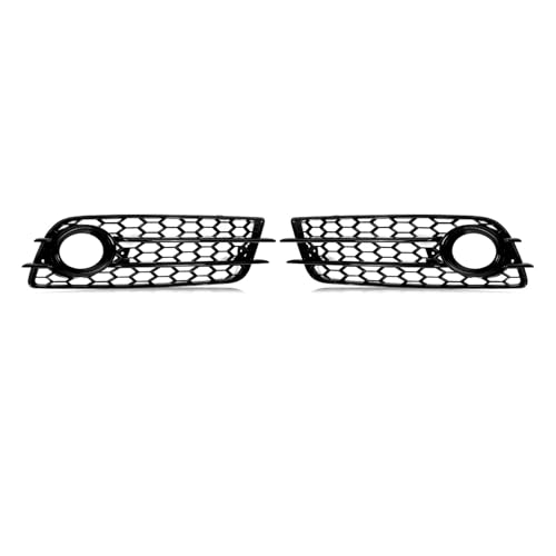 Couvercle de phare antibrouillard pour Audi A4 B8 s-line S4 2008-2012 nid d'abeille noir LH+RH