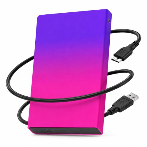Disco rígido externo portátil de 1 TB, HDD ultrafino USB 3.0 de 6 cm