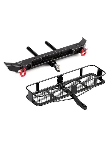 Pare-chocs arrière métallique SCX10 III AXI03007 avec attelage pour upgrade