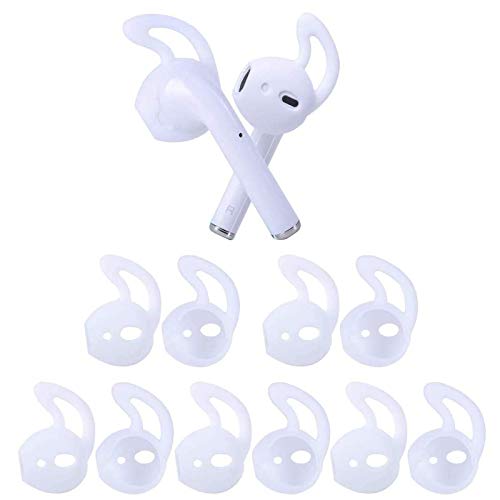 OneCut 5 Pairs Silicone Ear Tips Compatible for AirPods 1&2,Silicone Soft Anti-Slip Sport Earbud Tips, Anti-Drop Ear Hook Gel Headphones Earphones Protective Accessories Tips (White) OneCut 5 Pairs Silicone Ear Tips Compatible for AirPods 1&2,Silicone Soft Anti-Slip Sport Earbud Tips, Anti-Drop Ear Hook Gel Headphones Earphones Protective Accessories Tips (White)