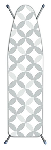 Laundry Solutions by Westex Geo Circle Tonal Deluxe Triple Layer Extra-Thick Ironing Board Cover and Pad, 15\" x 54\", IB0306