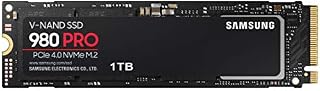 Samsung 980 PRO M.2 NVMe SSD (MZ-V8P1T0BW), 1 TB, PCIe 4.0, 7,000 MB/s Read, 5,000 MB/s Write, Internal Solid State Drive