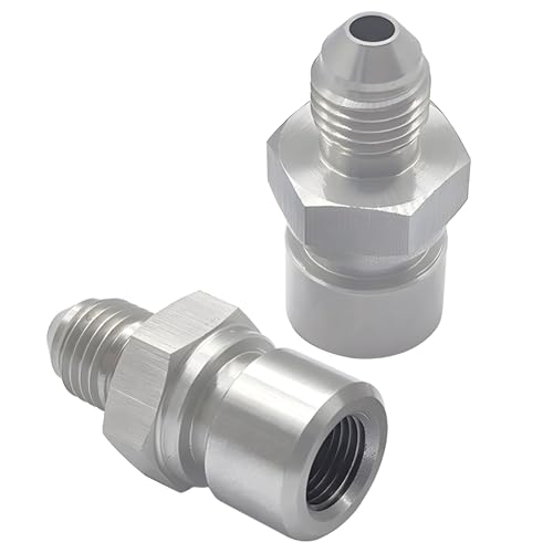 Adaptador de línea de freno 2 piezas AN3 a 3/8-24 en acero inoxidable