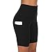 COTOP Pantalones Cortos de Yoga para Mujeres, Pantalones Cortos Deportivos de Cintura Alta de Verano con Bolsillos para Entrenamiento de Gimnasia, Fitness, Trotar, Correr, Motorista(S)
