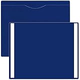 StoreSMART - Blue File Jacket with Hook & Loop Back - 5-Pack - Plastic - Heavy Duty - FJ85PQBV2-5