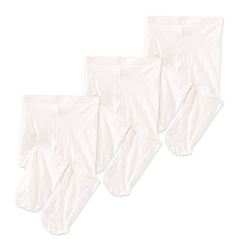 Jefferies Socks Baby Girls Nylon Tights 3 Pair Pack (12-24 Months, Light Pink)