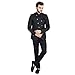 TAHVO Men Tuxedo Slim fit Solid Suit Set