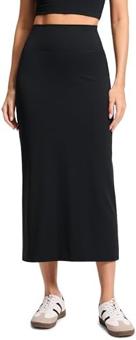CRZ YOGA Butterlift Maxi Pencil Skirt for Women - High Waisted Bo...