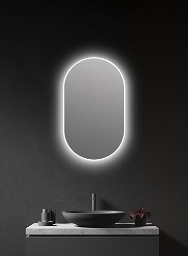 [Design elegante] Questo specchio convince per il suo profilo/telaio particolarmente piatto e convince per la lavorazione di alta qualità. Una dichiarazione contemporanea per l'estetica e la qualità esigenti.