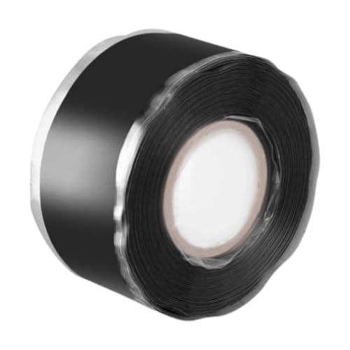 CHICAMPERA Cinta Selladora Autoadhesiva para Tuberías Cinta de Silicona Negra Resistente a Alta Presión y Temperatura 3 Metros para Reparación y Aislamiento de Tuberías Exteriores
