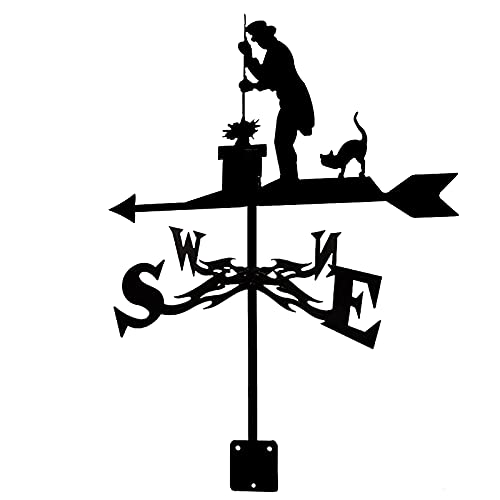 XACCBBA Veleta de jardín, Veleta de Metal para Exteriores, Ideal para Decorar el Techo del Patio, indicando la dirección del Viento y midiendo la dirección.