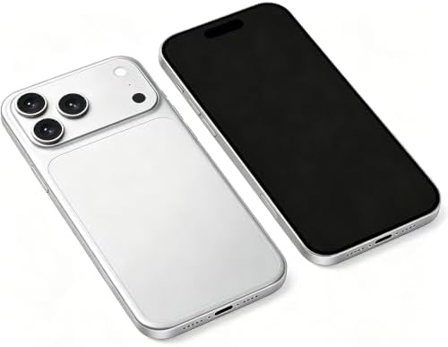 Fake Phone Dummy Prop Phone, Black Screen DecoyPhone PearPhone Non-WorkingPhone, DisplayPhone Look Like Real Phone 17 Pro, Silver