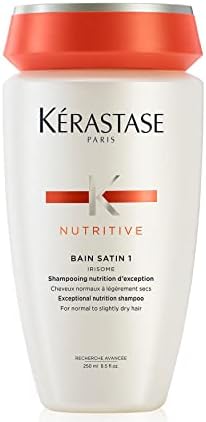 Kérastase Nutritive, Nourishing And Reinforcing Shampoo, For Normal To Slightly Dry Hair, With Irisome Complex, Bain Satin 1, 250ml