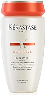 Kérastase Nutritive, Nourishing And Reinforcing Shampoo, For Normal To Slightly Dry Hair, With Irisome Complex, Bain Satin 1, 250ml
