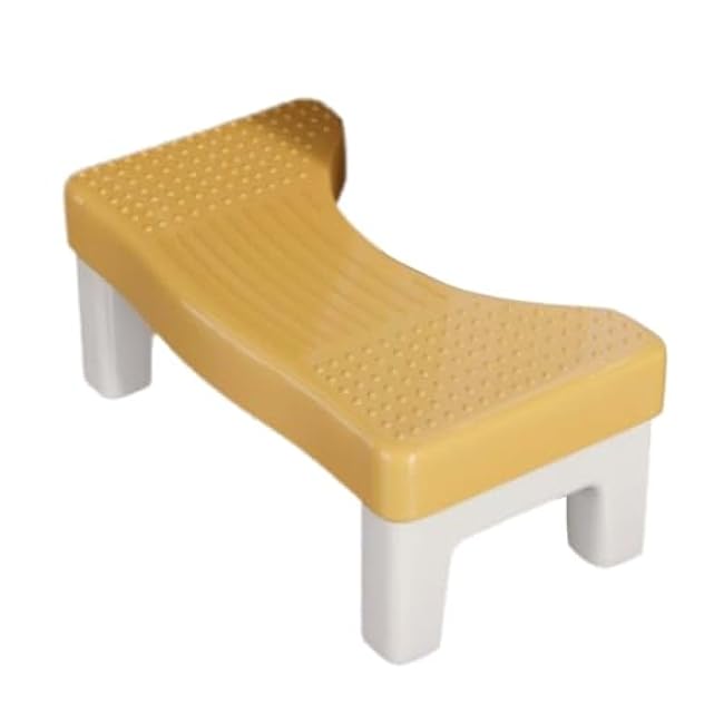 Bathroom Toilet Stool Non-Slip Anti Constipation Heal for Adults Footstools Easy to Clean and Stable Without Tipping Over(Yellow)