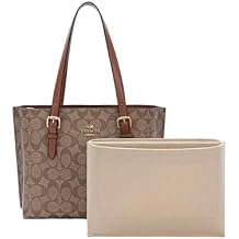 Bag Organizer for Coach Mollie Tote Set of 2 Black, Large 34L x 28H x 13Dcm
