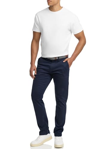 Indicode Herren Eary Chinohose Stretchhose | Chino Herrenhose Super Stretch Stoffhose Navy, 29/32
